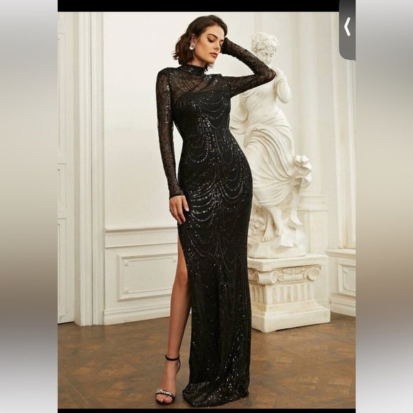 shein sequin maxi dress shein sequin maxi dress